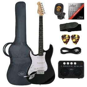 Customer Returned Artist ASP Left Handed Black Electric Guitar w/ Accessories & Amp