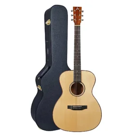 Customer Returned Artist DELTA2EQ Solid Wood OM Size Acoustic Electric Guitar & Hard Case