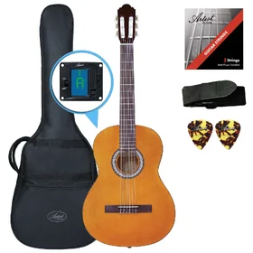 Customer Returned Artist CL44AM Full Size Classical Nylon String Guitar Pack - Amber