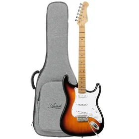 Customer Returned Artist AS10 Sunburst Electric Guitar w/ Single Coil Pickups & Padded Bag