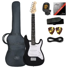 Customer Returned Artist AS34 Black 3/4 Size Electric Guitar & Accessories