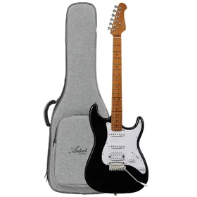 Customer Returned Artist AS20 Black Electric Guitar w/ HSS Pickups & Padded Bag
