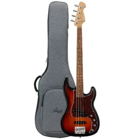 Customer Returned Artist APJ4A Sunburst Active/Passive Hybrid Bass Guitar & Padded Bag
