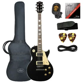 Customer Returned Artist AP1 Black Electric Guitar w/ Humbucker Pickups & Accessories