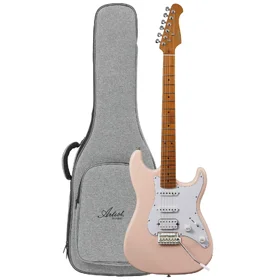 Customer Returned Artist AS20 Pastel Pink Electric Guitar w/ HSS Pickups & Padded Bag