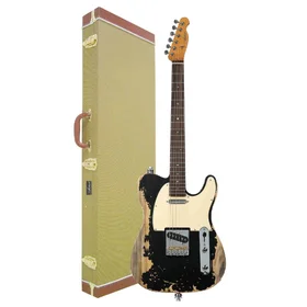 Customer Returned Artist AT53 Black Aged Electric Guitar & Tweed Case