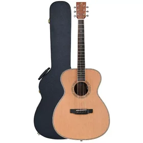 Damaged Customer Returned Artist OMC600SN Handbuilt Solid Wood Acoustic Electric Guitar & Hard Case