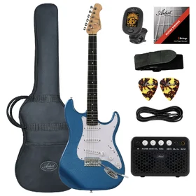 Customer Returned Customer Returned Artist ASP Blue Electric Guitar w/ Accessories & Amp