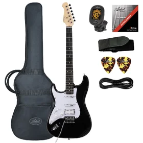 Customer Returned Artist AS1 Left Handed Black Electric Guitar & Accessories
