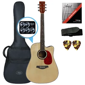 Damaged Artist LSPFX Natural Acoustic-Electric Guitar w/ Inbuilt FX & Speaker