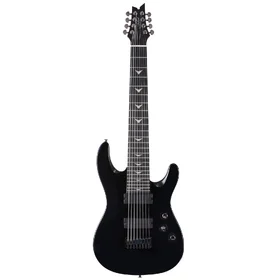 Customer Returned Artist Indominus8 Black 8 String Electric Guitar w/ Humbuckers