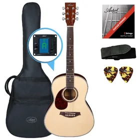 Customer Returned Artist LSP34 Natural 3/4 Left Handed Beginner Acoustic Guitar Pack