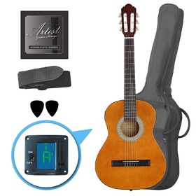 Customer Returned Artist CL34AM 3/4 Size Classical Guitar Pack, Nylon String - Amber