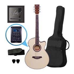 Damaged Factory 2nd Artist LSPSCEQ Natural Beginner Small Body Acoustic Electric Guitar