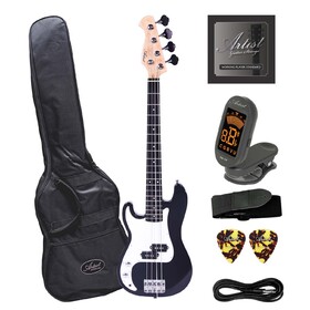 Customer Returned Artist MiniP Plus Left Handed 3/4 Size PB Bass Guitar + Accessories