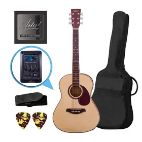Factory 2nd Artist LSP34EQ 3/4 Size Beginner Acoustic Guitar Pack