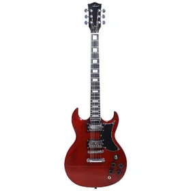 Factory 2nd Artist AG100 Red Electric Guitar w/ Bullbucker Pickups