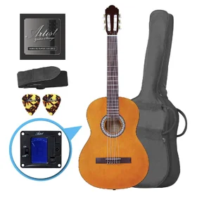 Factory 2nd Artist CL44AM Full Size Classical Nylon String Guitar Pack - Amber