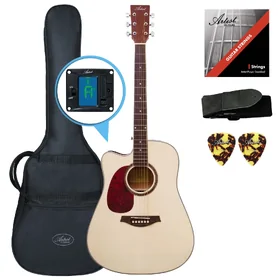 Factory 2nd Artist LSPCL Left Handed Beginner Acoustic Guitar Pack