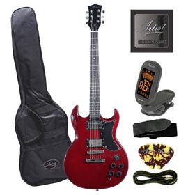Customer Returned Artist AG1 Red Electric Guitar with Accessories