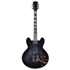 Customer Returned Artist BCHY Translucent Black Semi-Hollow Electric Guitar