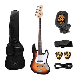 Customer Returned Artist AJB Sunburst Electric Bass Guitar with Accessories